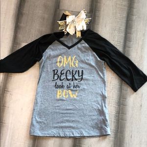 Quarter sleeve raglan tee